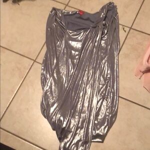 Silver Metallic Women's Skirt